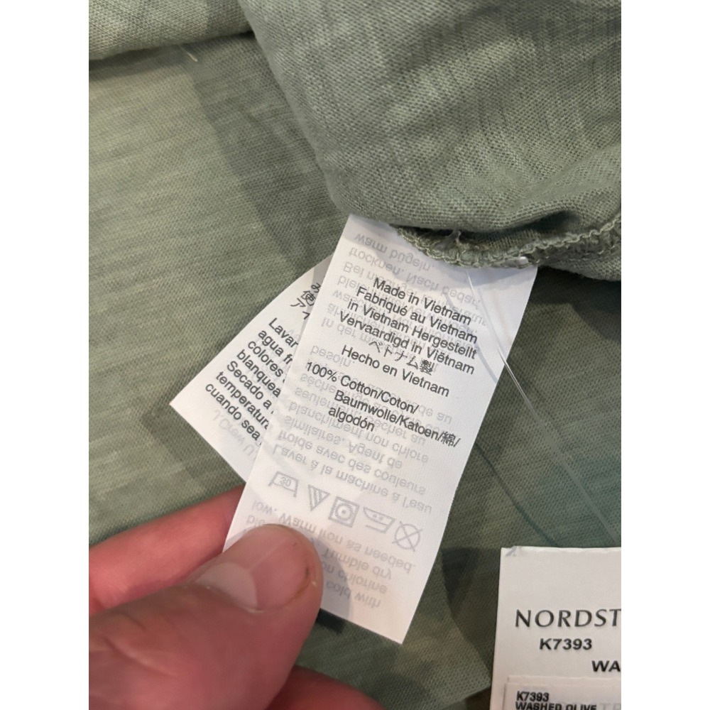 Madewell Whisper Cotton V-Neck Tank Top Washed Olive Green K7393 Mens Size M New - Picture 4 of 8